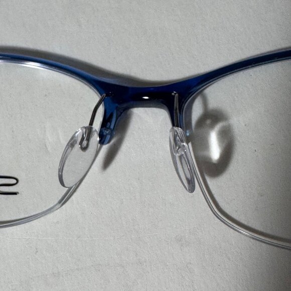 Silhouette SPX 1586 51-16 Womens Blue Half-Rim Eyeglasses Lightweight Frame - Picture 11 of 12